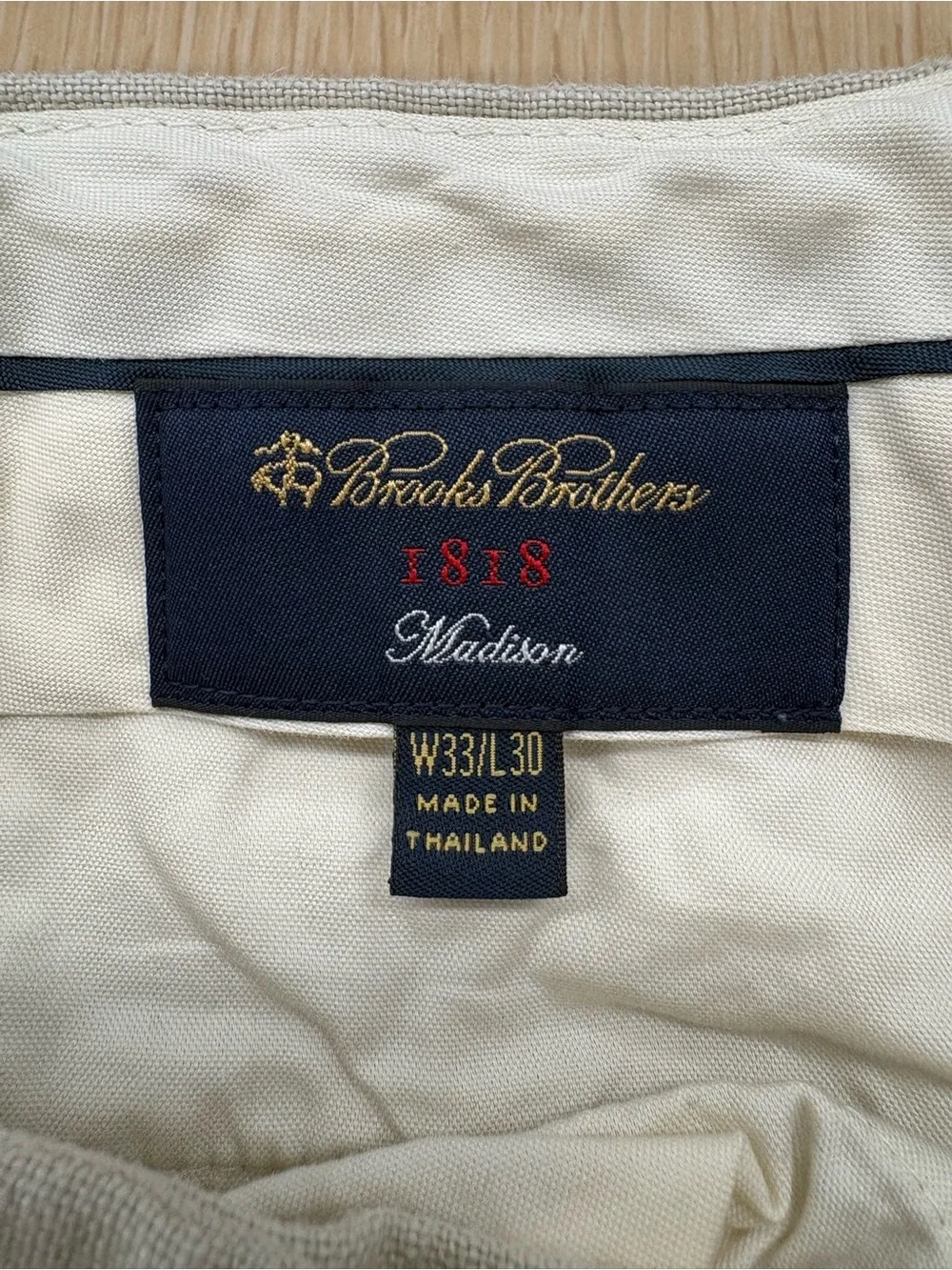 Brooks Brothers 100% linen beige dress pants